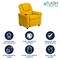 Flash Furniture Kids Recliner, 21-1/2" to 36-1/2" x 27", Upholstery Color: Yellow DG-ULT-KID-YEL-GG - alternate 5